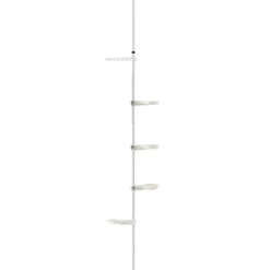 [en.casa]® Teleskopisk plante stativ - pulverlakeret metal - 110-305cm - hvid