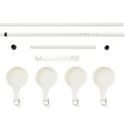 [en.casa]® Teleskopisk plante stativ - pulverlakeret metal - 110-305cm - hvid