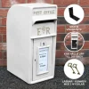 Engelsk postkasse - hvid | Royal Mail Låst postkasse Bryllupsdekoration Dåpsdekorationer Havedekorationer Begivenheder Britisk
