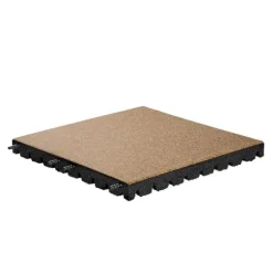 EPDM gummiflise - Beige - 50x50 cm – 45mm - inkl. stifter