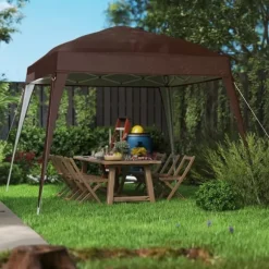Erstatningstag til pavillon 3x3 m, vandafvisende og vinterbestandigt, enkelt tag, stormfast, kaffe