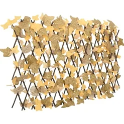 Espalier med kunstige ahornblade - Udvidelig | Farve: Orange | Størrelse: 180x60 cm