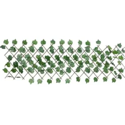 Espalier med kunstige vinblade - Udvidelig | Størrelse: 190x60 cm | Farve: Grøn