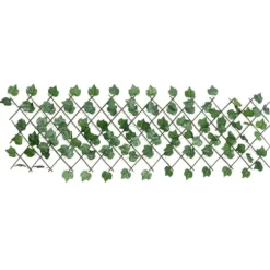 Espalier med kunstige vinblade - Udvidelig grøn | Størrelse: 190x60 cm