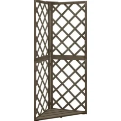 Espalier til hjørne 50x50x145 cm massivt grantræ grå - Espalier Til Hjørne - Espalierer Til Hjørne - Home & Living