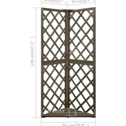 Espalier til hjørne 50x50x145 cm massivt grantræ grå - Espalier Til Hjørne - Espalierer Til Hjørne - Home & Living