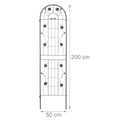 Espalier, 200x50x1,5 cm, Sort