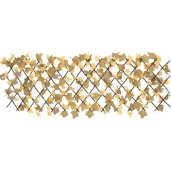Espalierer med kunstige ahornblade - Hegn til haven | Størrelse: 180x60 cm | Farve: Orange
