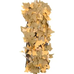 Espalierer med kunstige ahornblade - Hegn til haven | Størrelse: 180x60 cm | Farve: Orange