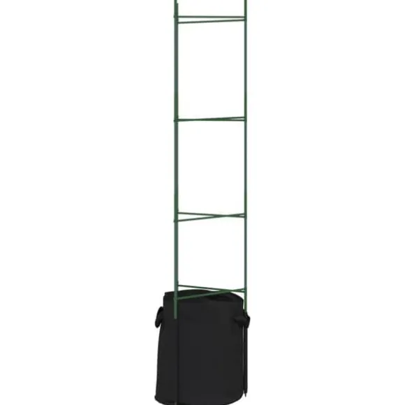 Espalierer med planteposer - Justerbare tomatstativer | Størrelse: 154 cm | Materiale: Stål og PP | Antal: 6 stk.