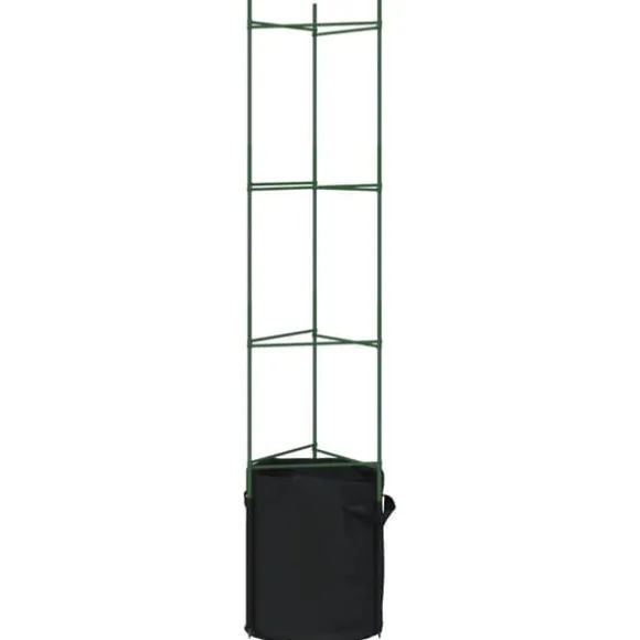Espalierer med planteposer - Justerbare tomatstativer | Størrelse: 154 cm | Materiale: Stål og PP | Antal: 6 stk.