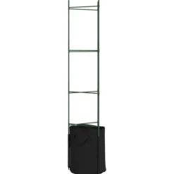 Espalierer med planteposer - Justerbare tomatstativer | Størrelse: 154 cm | Materiale: Stål og PP | Antal: 6 stk.