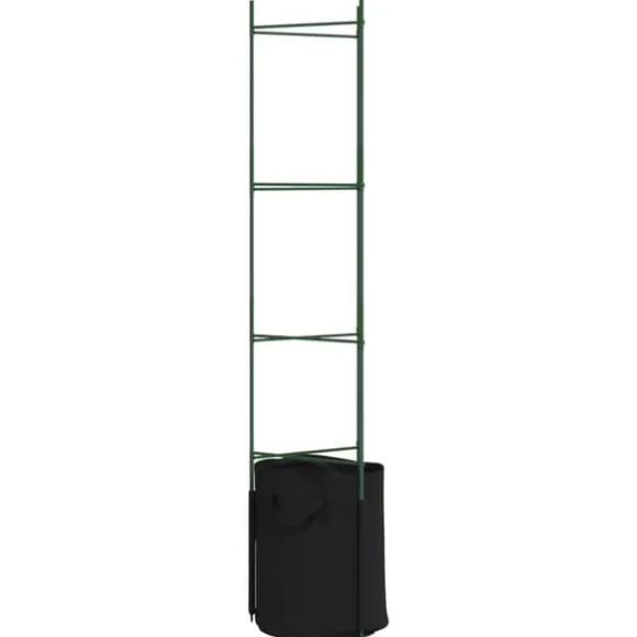 Espalierer med planteposer - Justerbare tomatstativer | Størrelse: 154 cm | Materiale: Stål og PP | Antal: 6 stk.