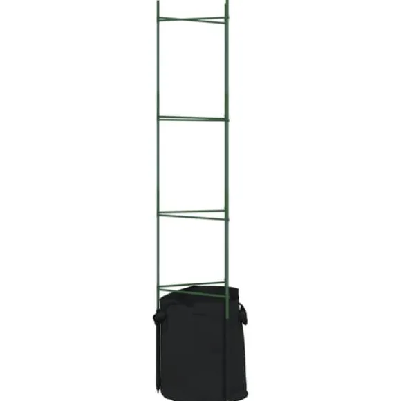 Espalierer med planteposer - Justerbare tomatstativer | Størrelse: 154 cm | Materiale: Stål og PP | Antal: 6 stk.