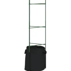 Espalierer med planteposer 4 stk - Justerbare tomatstativ i stål | Højde: 116 cm