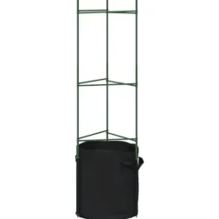 Espalierer med planteposer 4 stk - Justerbare tomatstativ i stål | Højde: 116 cm