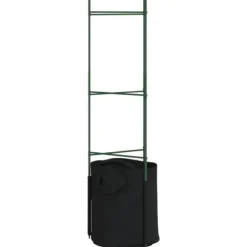 Espalierer med planteposer 4 stk - Justerbare tomatstativ i stål | Højde: 116 cm