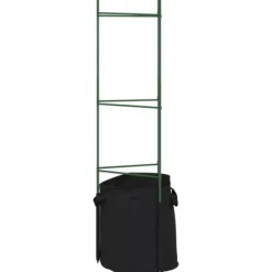 Espalierer med planteposer 4 stk - Justerbare tomatstativ i stål | Højde: 116 cm