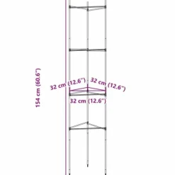 Espalierer til tomater - Justerbare stålstøtter, 6 stk. | Højde: 154 cm | Materiale: PP