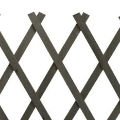 Espalierhegn i massivt fyrretræ - Udvideligt havehegn | Størrelse: 120x60 cm | Farve: Grå