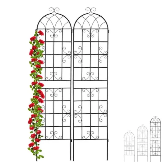 Espalier-sæt, 150x50x1,5 cm, Sort