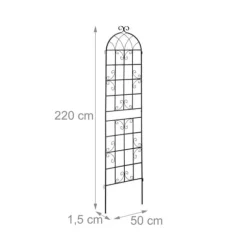 Espalier-sæt, 150x50x1,5 cm, Sort