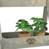 Esschert Design Plantestander i træ 29X39,2X28,9 Cm Grå