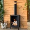 Ethanol pejs / biopejs / fritliggende biopejs i mat sort farve 44 cm x 136 cm x 31 cm KOZEN