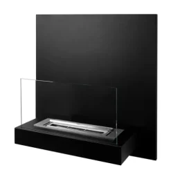 Ethanol pejs Bio-pejs Hængende bio-pejs BORD Bioethanolbrænder 45 cm x 47 cm x 16,5 cm med glas kan bruges som skrivebræt økologisk pejs
