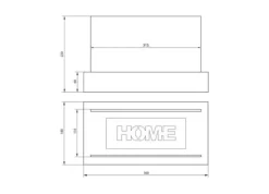 Ethanol pejs Pejs Bio-pejs Fritstående biopejs HOME Bioethanolbrænder 36 x 22 x 18 cm sort TÜV certifikat økologisk pejs Bio kedel