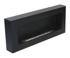 Ethanol pejse Pejse Bio-pejs Hængende Bio pejs Bioethanol Brænder BOX 90 cm x 40 cm x 12 cm Mat sort økologisk pejs