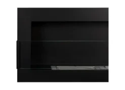 Ethanol vægmonteret biopejs ethanol vægmonteret biopejs 120x40x12 cm mat sort med glas økologisk pejs