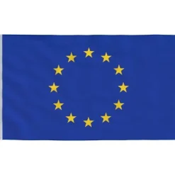 Europaflag i holdbart polyester - Patriotisk dekoration | Størrelse: 90x150 cm