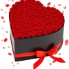 Evighedsroser - Hjerteformet Roseboks - 100 Stk Konserverede Roser - Langtidsholdbar Gaveidé - Til Fødselsdag/Valentinsdag/Jubilæum - Rød