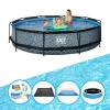 EXIT Svømmebassin Stengrå - Rammebassin ø360x76cm - Combi Deal