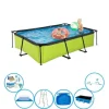 EXIT Swimming Pool Lime - Rammebassin 300x200x65 cm - Swimming Pool Super Set