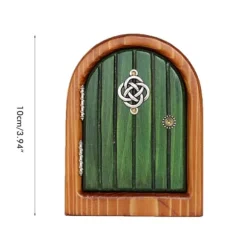 Fairy Dörr för träd Miniatyr Fairy Trädgård Utomhusdekor Tillbehör Gård Konst Skulptur Dekoration för barnrum Väggträd