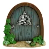 Fairy Dörr för träd Miniatyr Fairy Trädgård Utomhusdekor Tillbehör Gård Konst Skulptur Dekoration för barnrum Väggträd