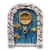 Fairy Dörr för träd Miniatyr Fairy Trädgård Utomhusdekor Tillbehör Gård Konst Skulptur Dekoration för barnrum Väggträd