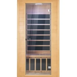 Far Infrared Træ Sauna 1-2 Personer, 1400W, Hjemmespa, Energibesparende, Hurtig Opvarmning