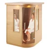 Far Infrared Træ Sauna til Hjemmet, Spa til 2 Personer, 1850W, Effektiv og Energibesparende