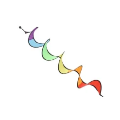 Farverig Spiral Rainbow Wind Spinner til gårdhavedekoration