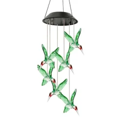 Farveskiftende Solar LED Wind Chimes Lys til have og balkon