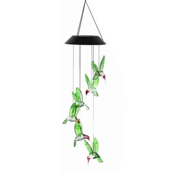 Farveskiftende Solar LED Wind Chimes Lys til have og balkon