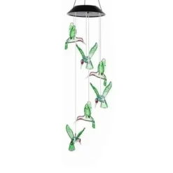 Farveskiftende Solar LED Wind Chimes Lys til have og balkon