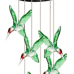 Farveskiftende Solar LED Wind Chimes Lys til have og balkon