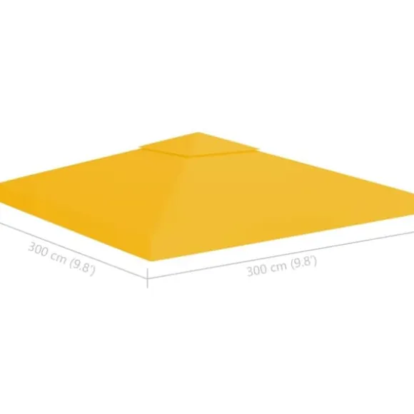 Festtelte & havepavilloner – tage - Living pavillontopdække i 2 lag 3x3 m 310 g/m² gul
