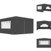 Festtelte & havepavilloner - Living festtelt med sidevægge 4x4 m 90 g/m² antracitgrå