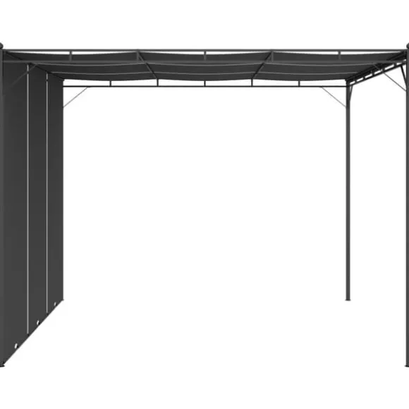 Festtelte & havepavilloner - Living havepavillon med gardin 3x3x2,25m antracitgrå