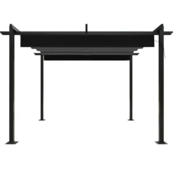 Festtelte & havepavilloner - Living havepavillon med sammenrulleligt tag 3x3 m antracitgrå